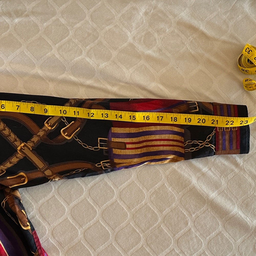 Ralph Lauren Green Label Petite Cotton Garment with Brown and Purple Accents - Picture 10 of 10